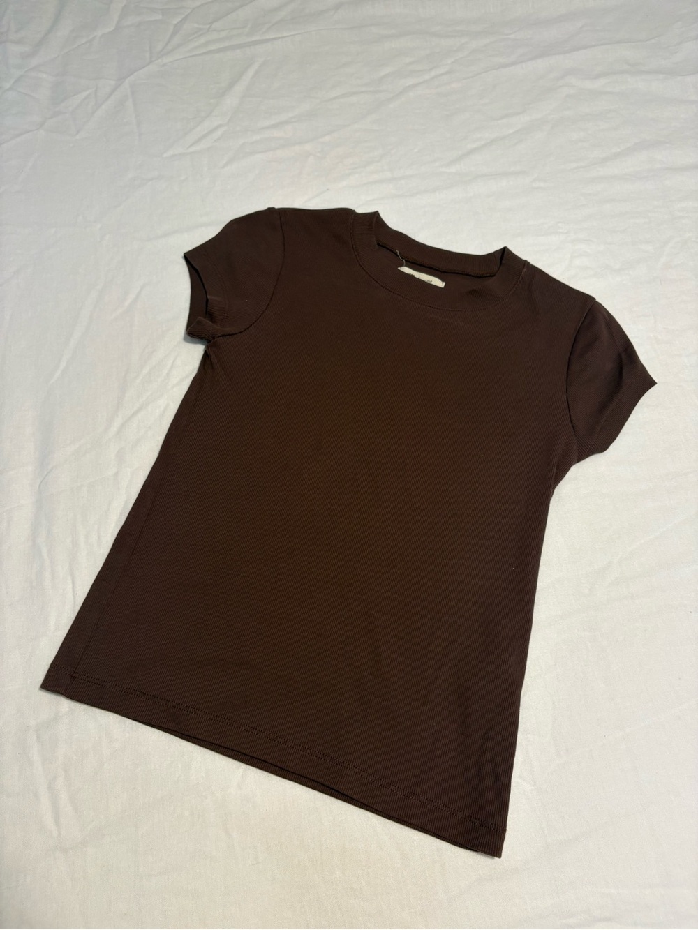 Madewell Short Sleeve Crewneck Tee in Chocolate Brown